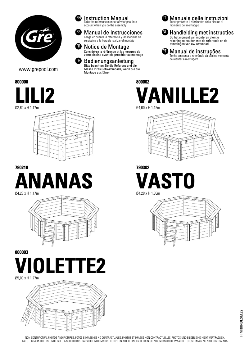 Page 1 de la notice Manuel utilisateur Gre 790302