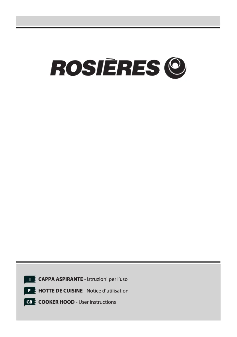 Page n°1 - Manuel utilisateur Rosieres RBS 93680 IN