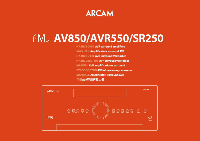 Página 1 del manual Manual de usuario Arcam AVR550