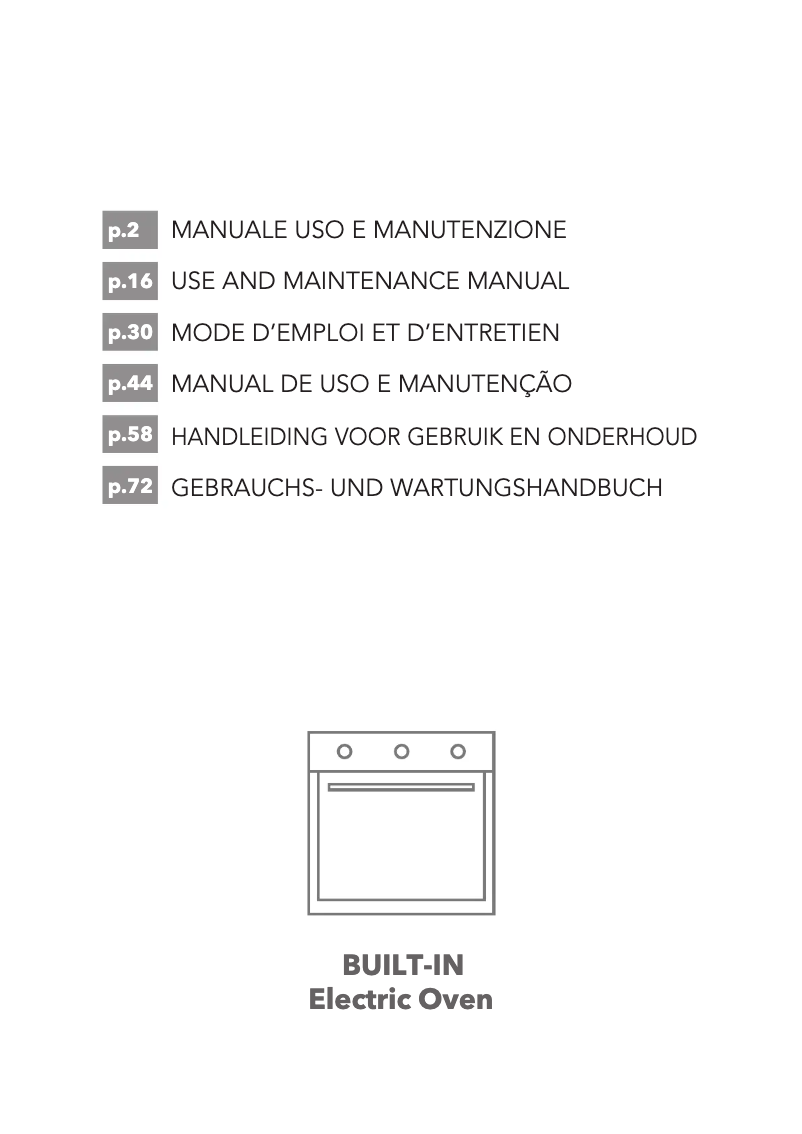 Page n°1 - Manuel utilisateur Schock SFP52IX2