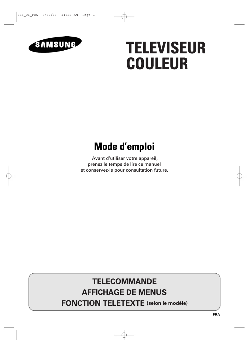 Page n°1 - Manuel utilisateur Samsung CZ21A113N5