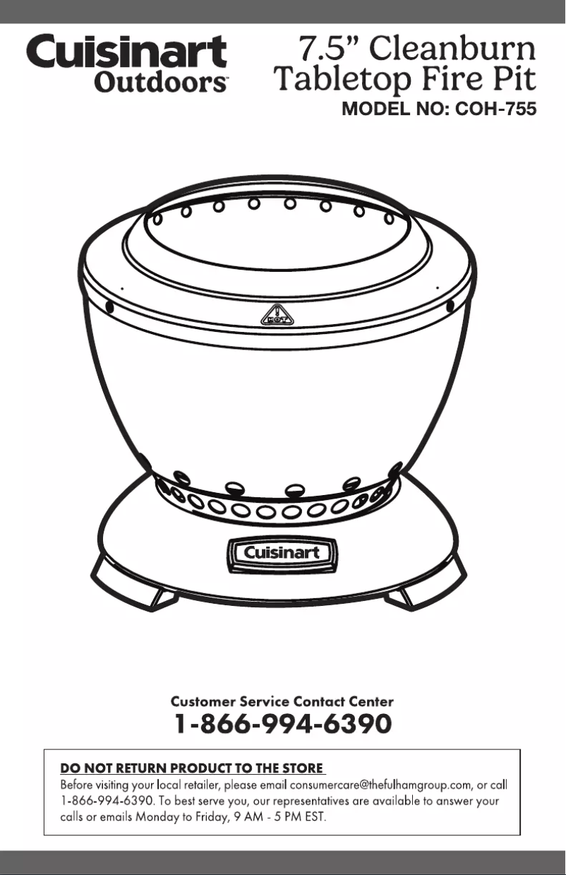 Image de la première page du manuel de l'appareil COH-755