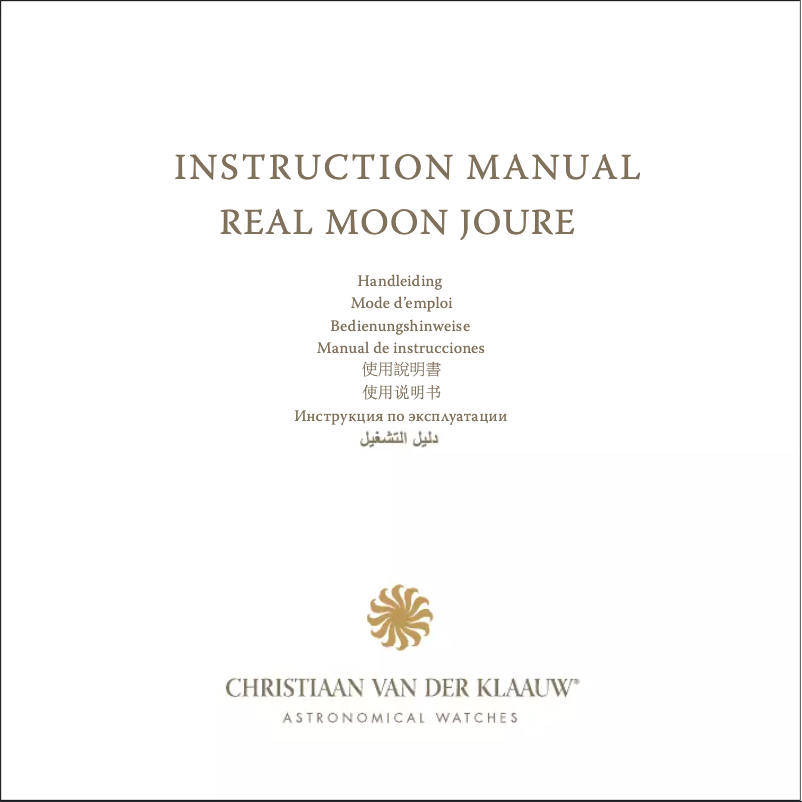 Page n°1 - Manuel utilisateur Christiaan van der Klaauw Real Moon Joure CKRJ3394