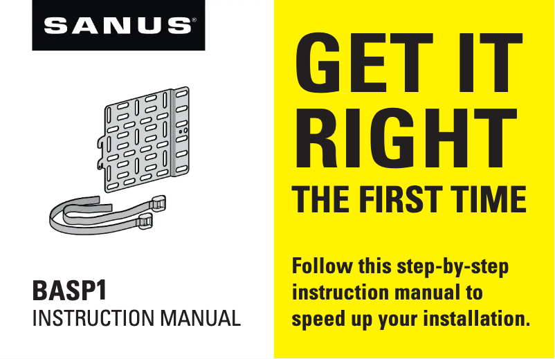 Page 1 de la notice Manuel utilisateur Sanus BASP1