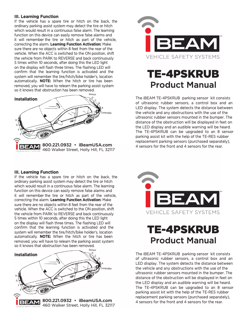 Page 1 de la notice Manuel utilisateur Metra TE-4PSKRUB