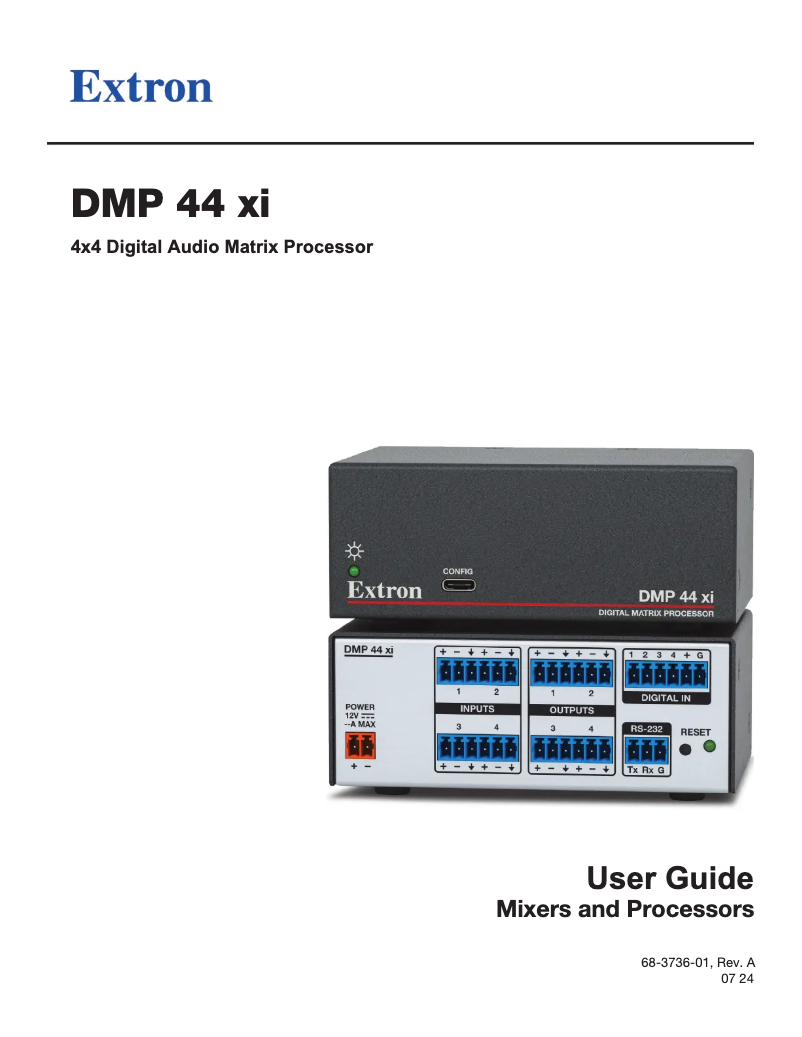 Page n°1 - Manuel utilisateur Extron DMP 44 xi
