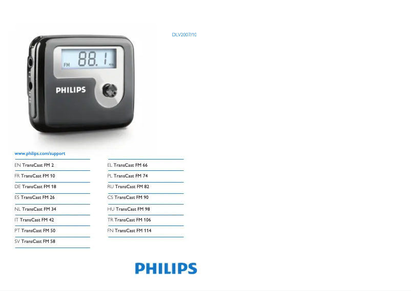 Image de la première page du manuel de l'appareil DLV2007