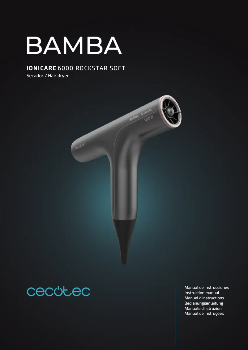 Página 1 del manual Manual de usuario Cecotec IoniCare 6000 Rockstar Soft