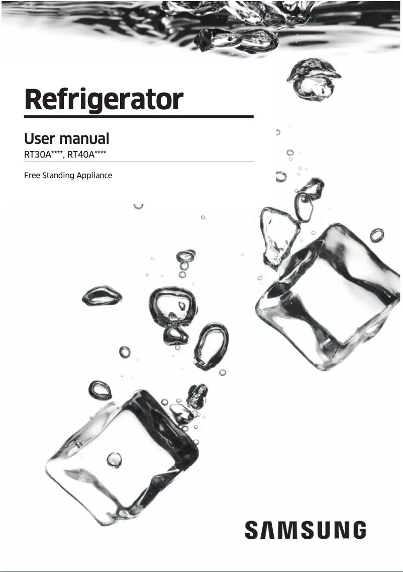 Page 1 de la notice Manuel utilisateur Samsung RT40A3010SA