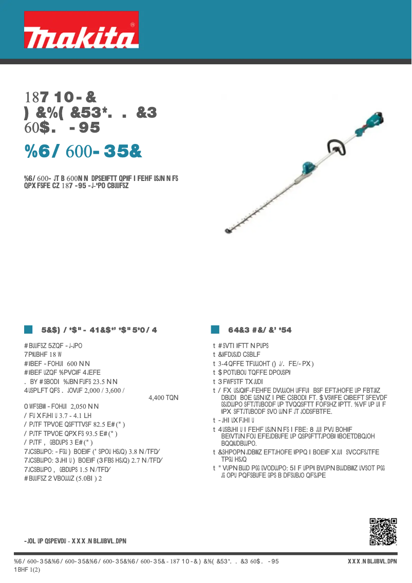 Image de la première page du manuel de l'appareil DUN600LRTE