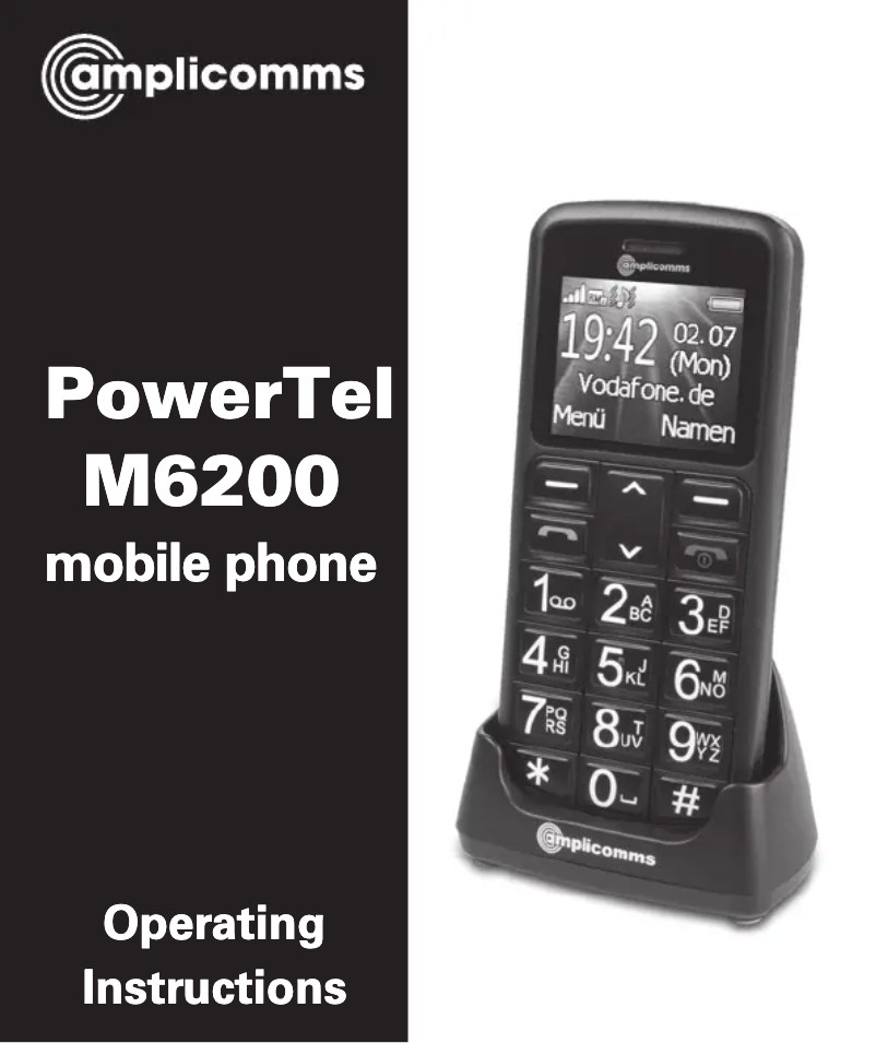 Page n°1 - Manuel utilisateur Amplicomms PowerTel M6200