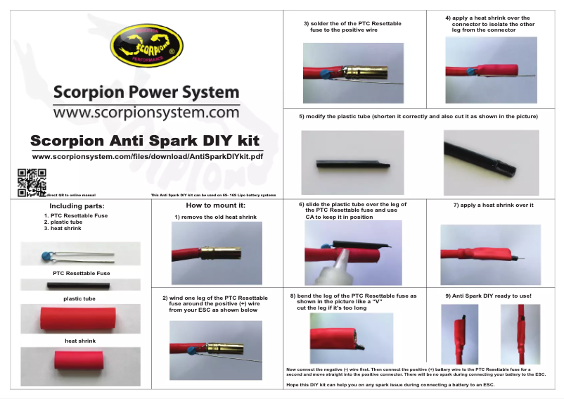 Page 1 de la notice Manuel utilisateur Scorpion Anti Spark DIY kit