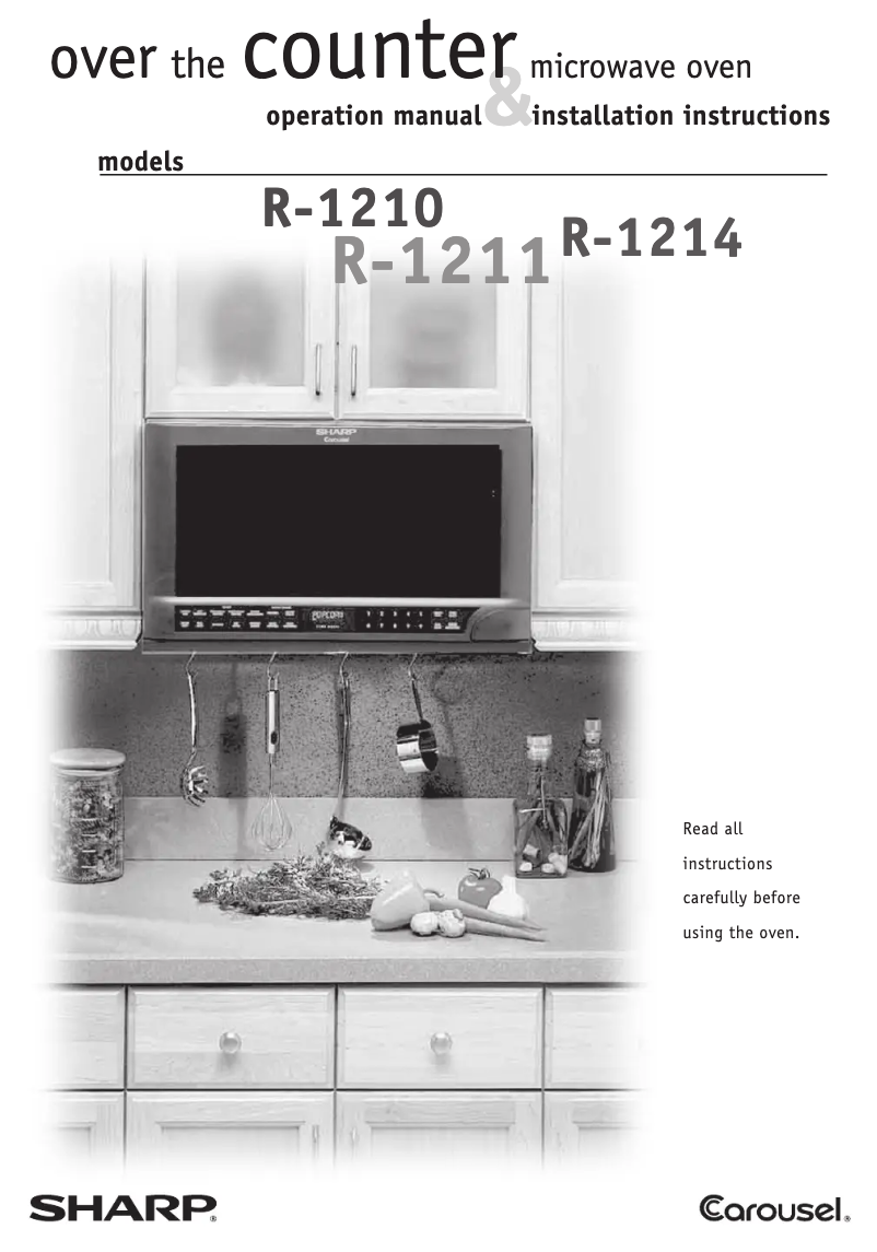Page n°1 - Manuel utilisateur Sharp R1210TY