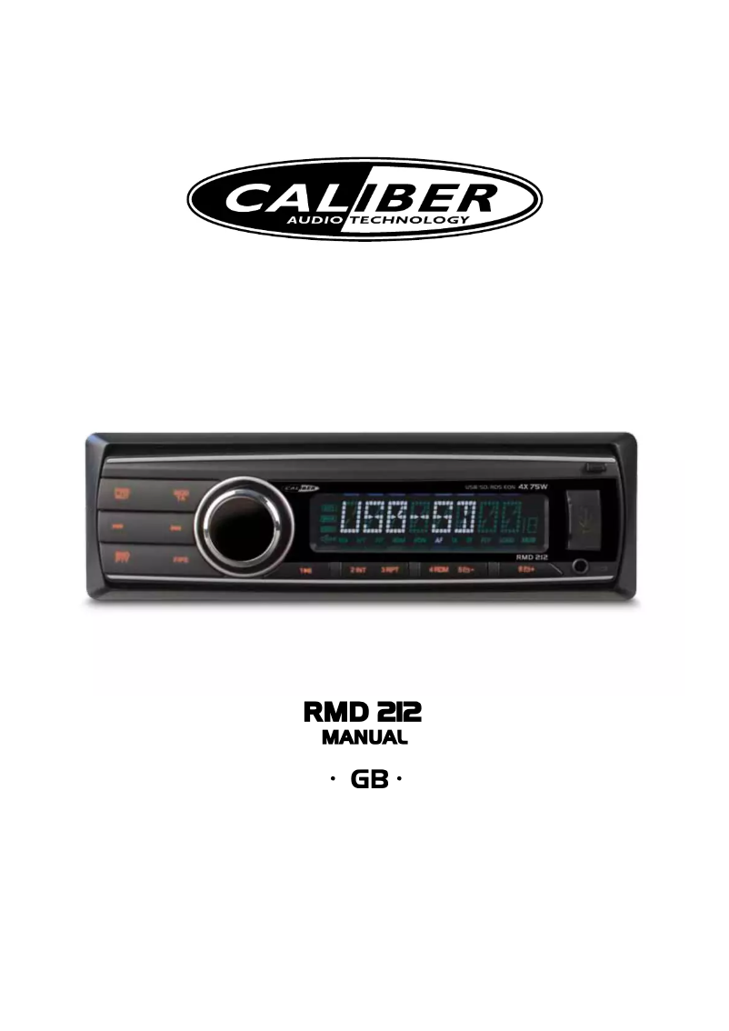 Page n°1 - Manuel utilisateur Caliber RMD 212