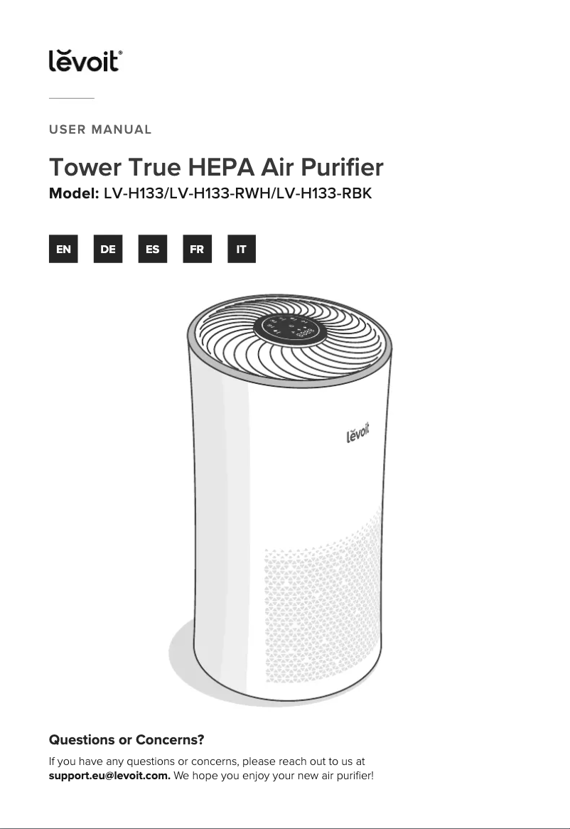 Image de la première page du manuel de l'appareil LV-H133