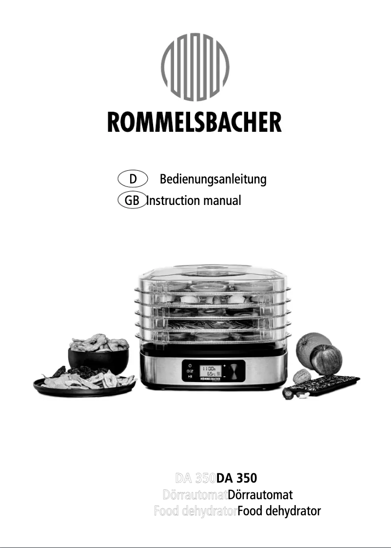 Page n°1 - Manuel utilisateur Rommelsbacher DA 350