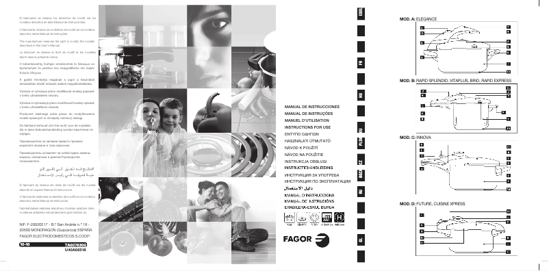 Page 1 de la notice Manuel utilisateur Fagor Combi Xpress 4+8