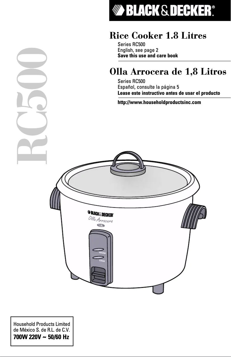 Page 1 de la notice Manuel utilisateur Black & Decker RC600