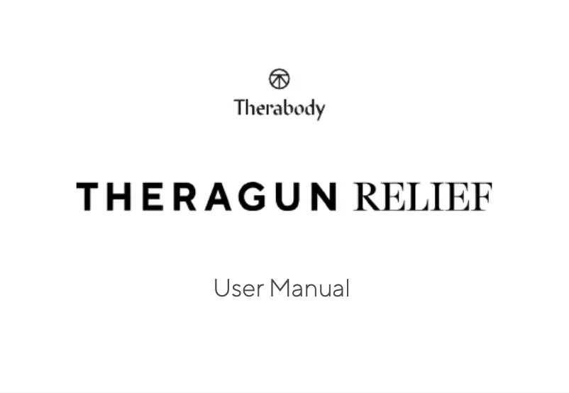 Page n°1 - Manuel utilisateur Theragun Relief