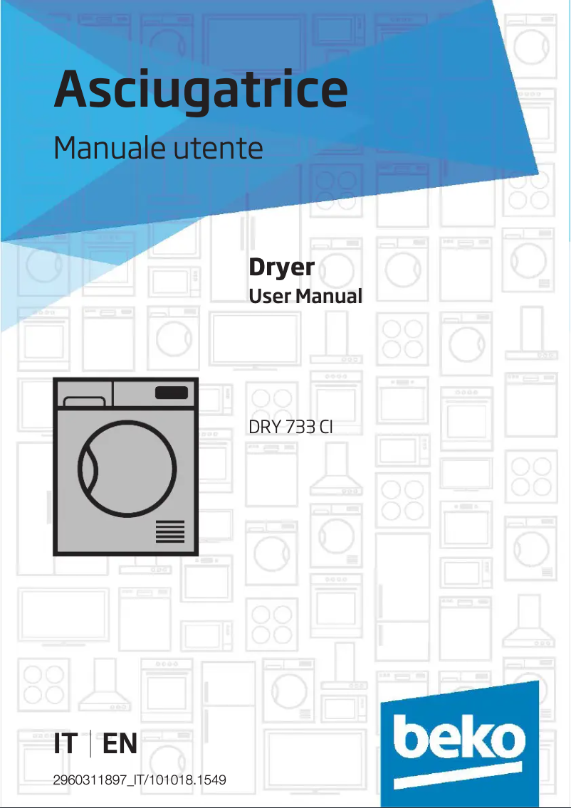 Image de la première page du manuel de l'appareil DRY733CI
