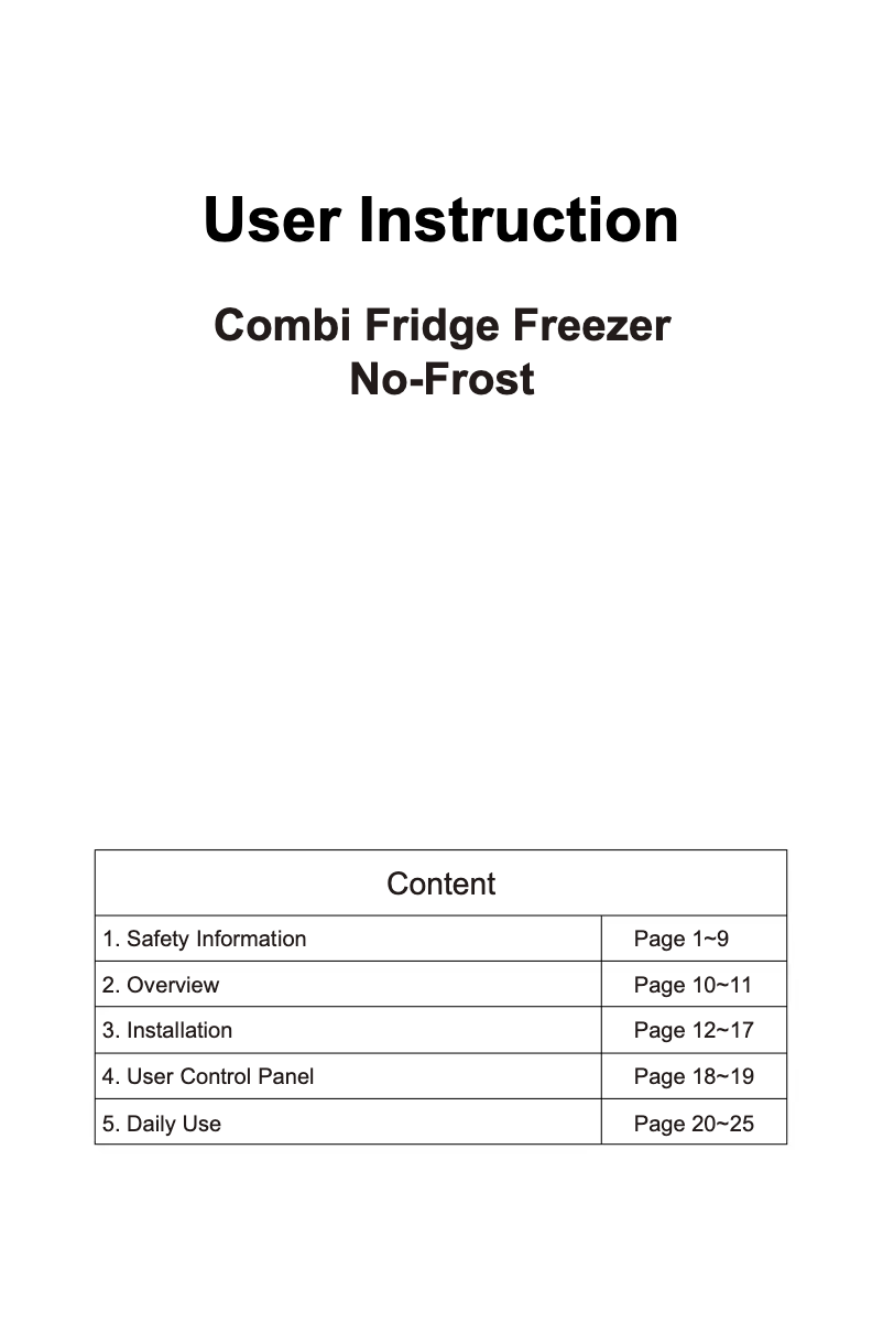 Page 1 de la notice Manuel utilisateur Candy CCH1T518FSK