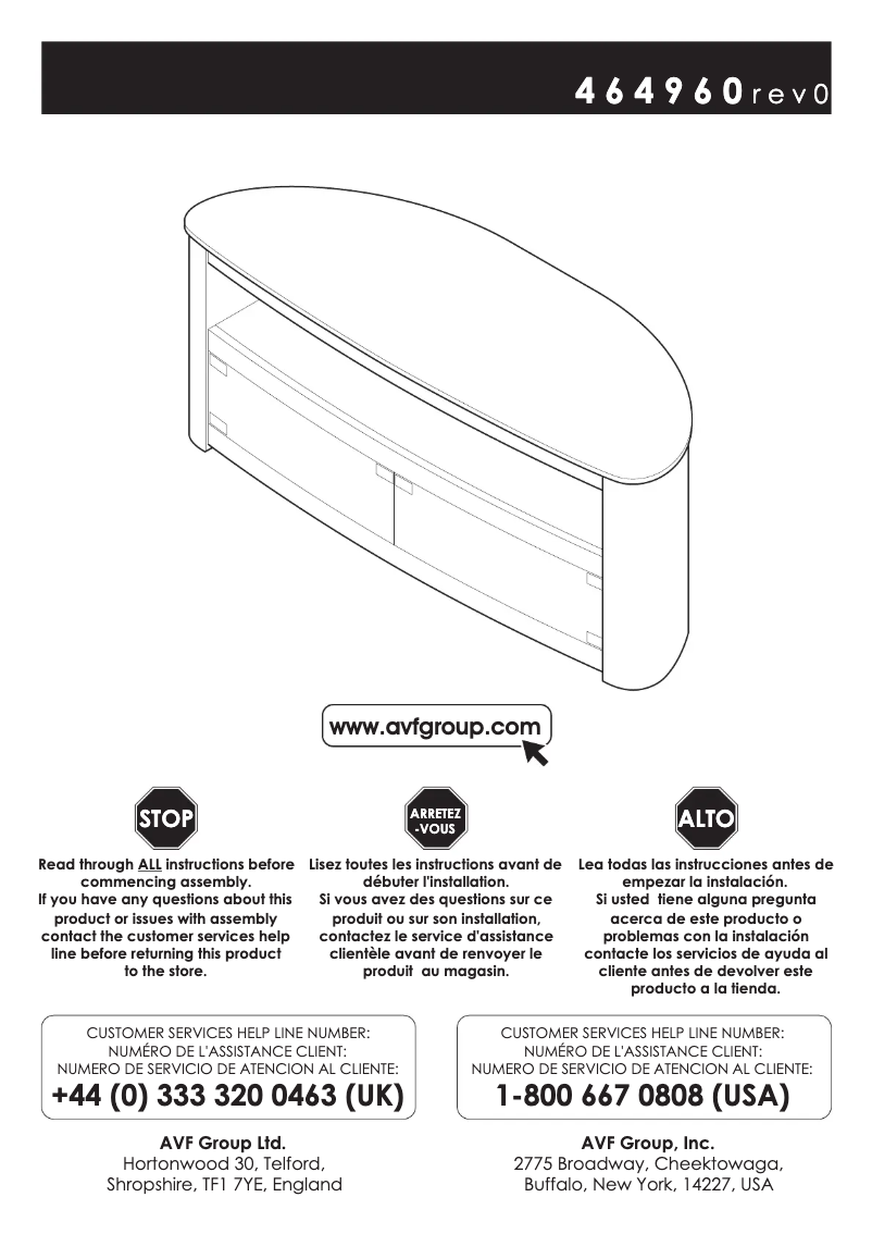 Page 1 de la notice Manuel utilisateur AVF Burghley