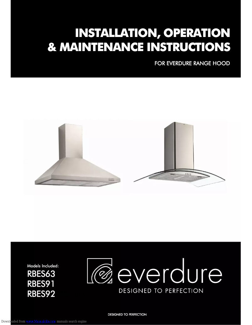 Page 1 de la notice Manuel utilisateur Everdure RBES91