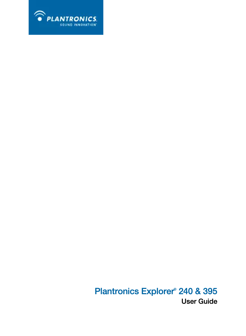 Imagen de la primera página del manual del dispositivo Explorer 240