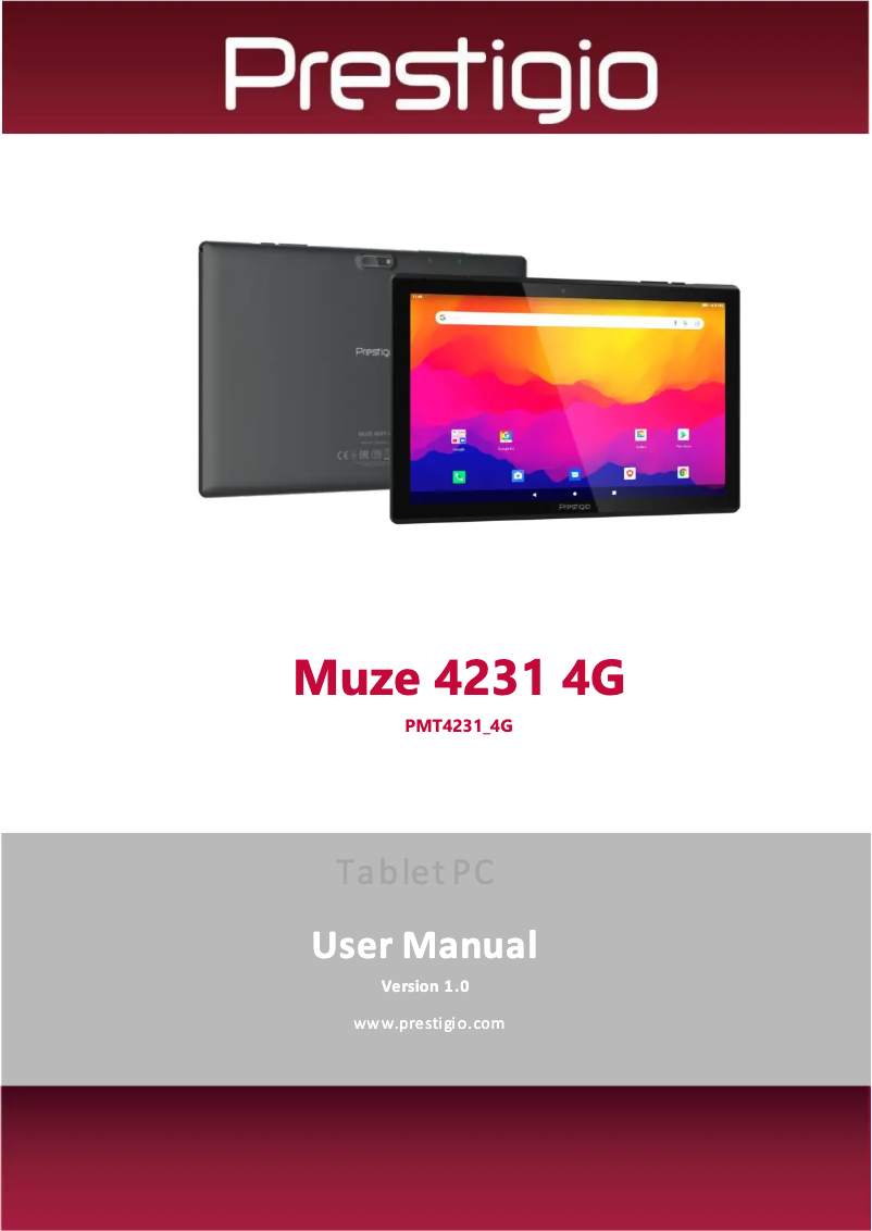 Page n°1 - Manuel utilisateur Prestigio MultiPad Muse 4231 4G
