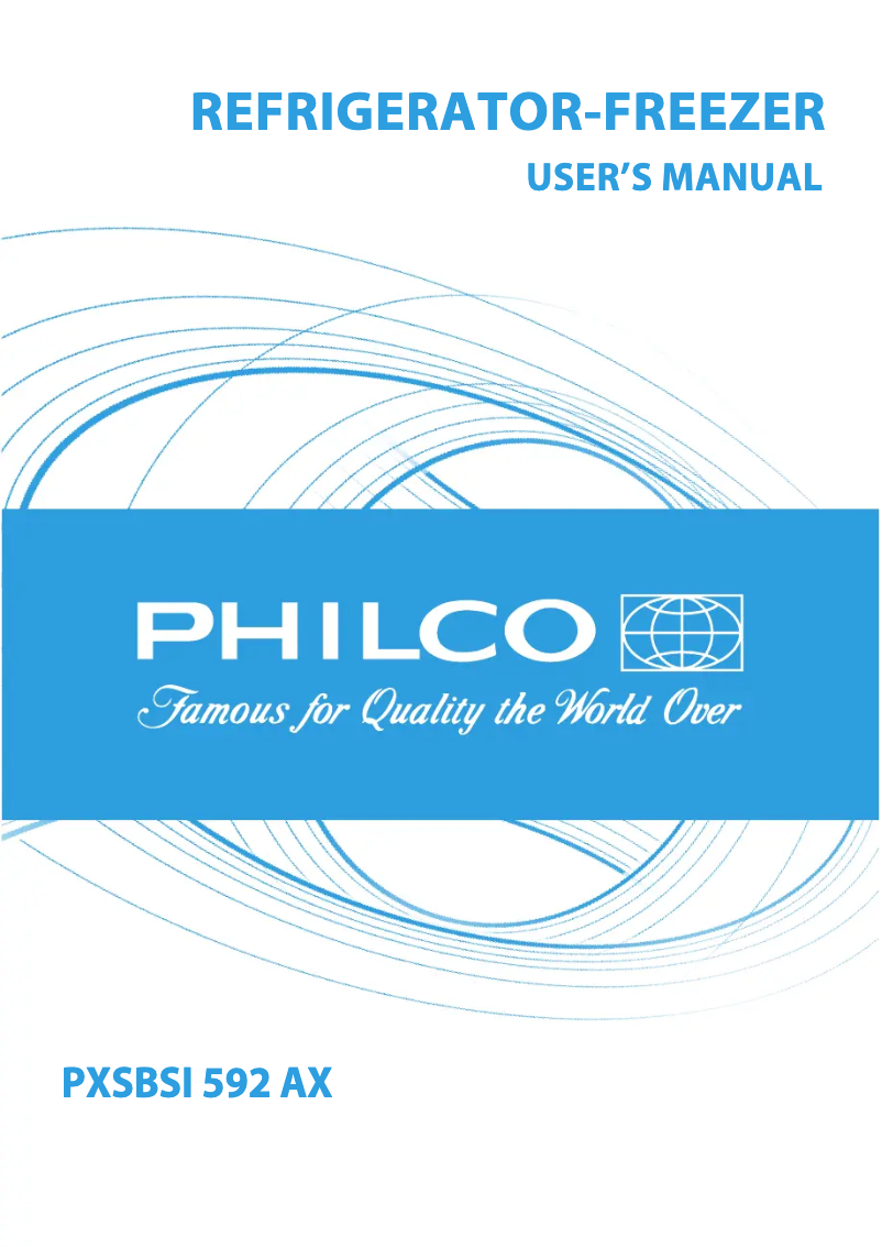 Page n°1 - Manuel utilisateur Philco PXSBSI 592 AX
