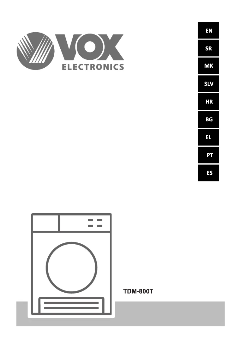 Page 1 de la notice Manuel utilisateur VOX TDM-800T