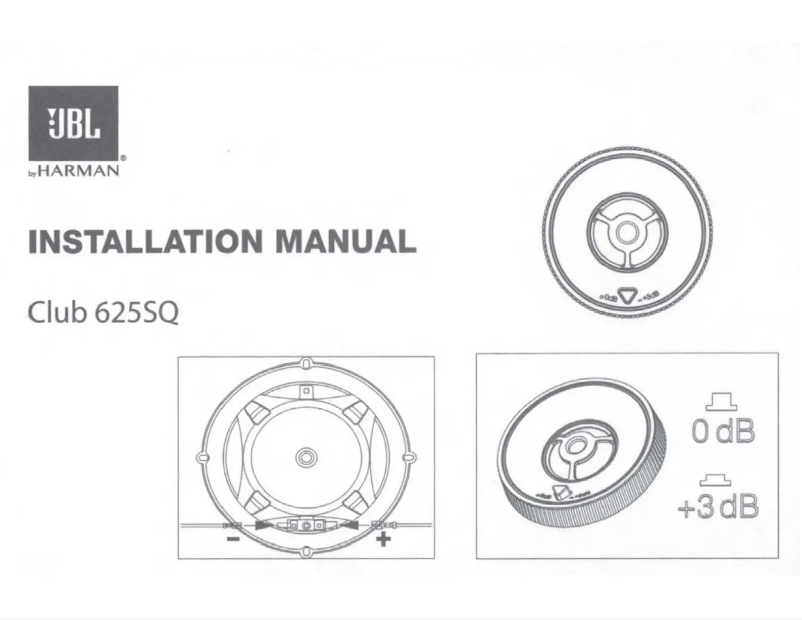 Page n°1 - Manuel utilisateur JBL Club 625SQ