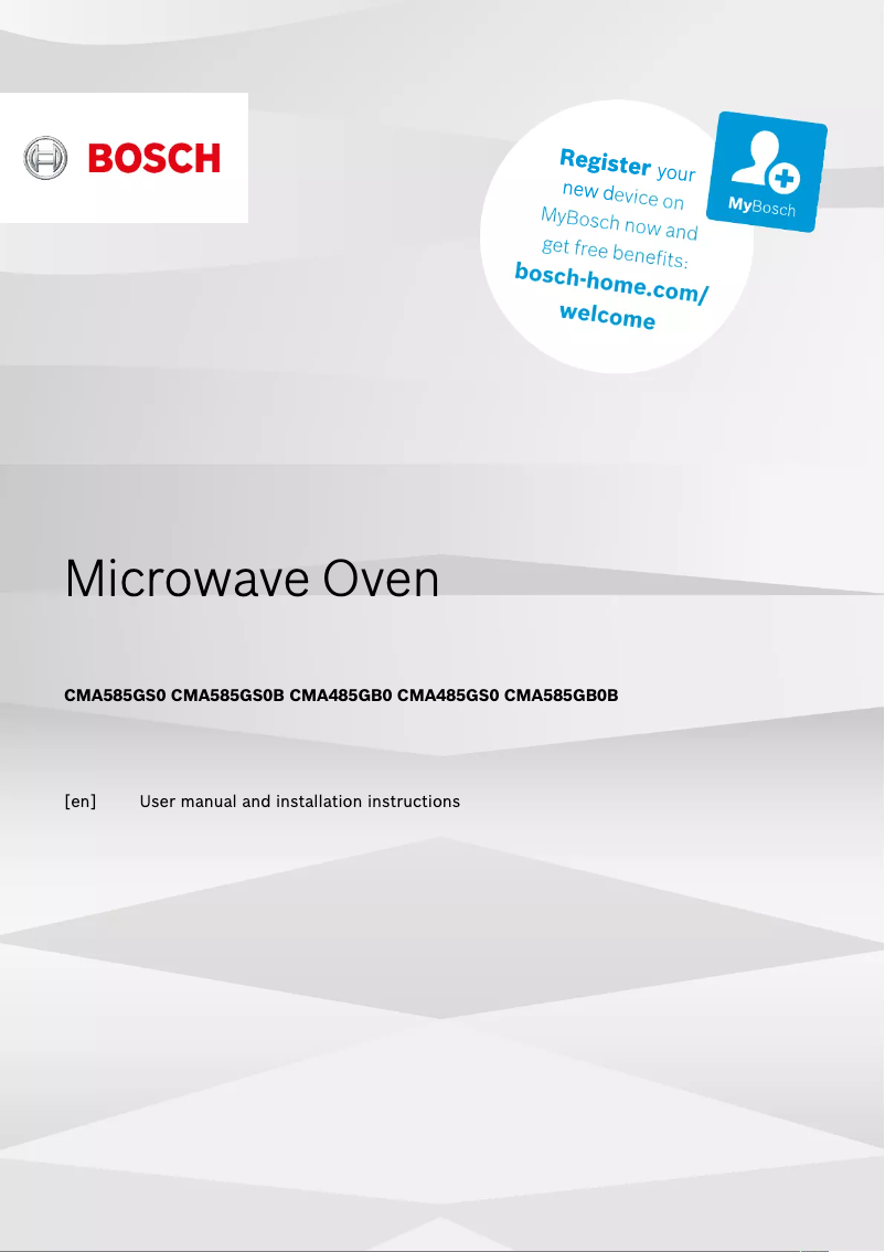 Page n°1 - Manuel utilisateur Bosch CMA585GS0B