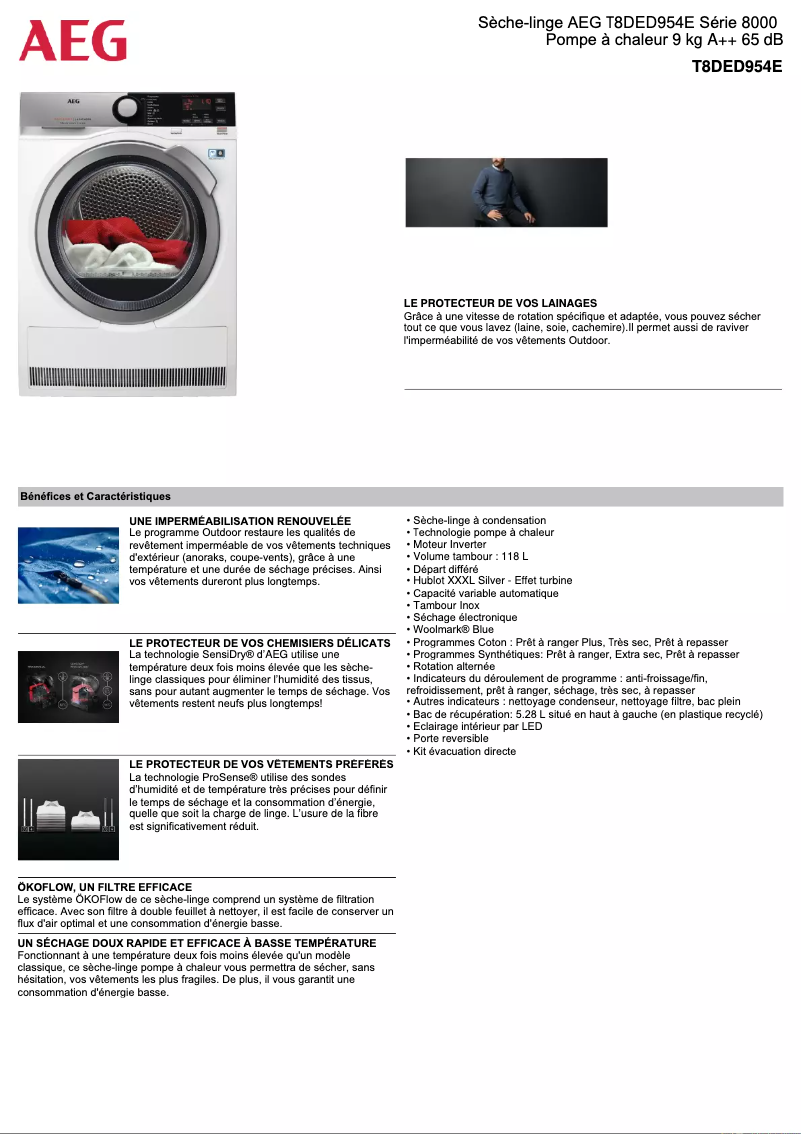 Imagen de la primera página del manual del dispositivo T8DED954E