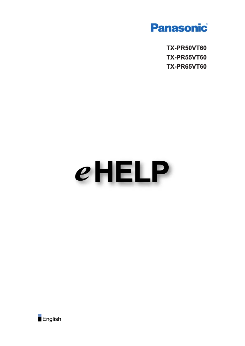 Página 1 del manual Manual de usuario Panasonic Viera TX-PR55VT60
