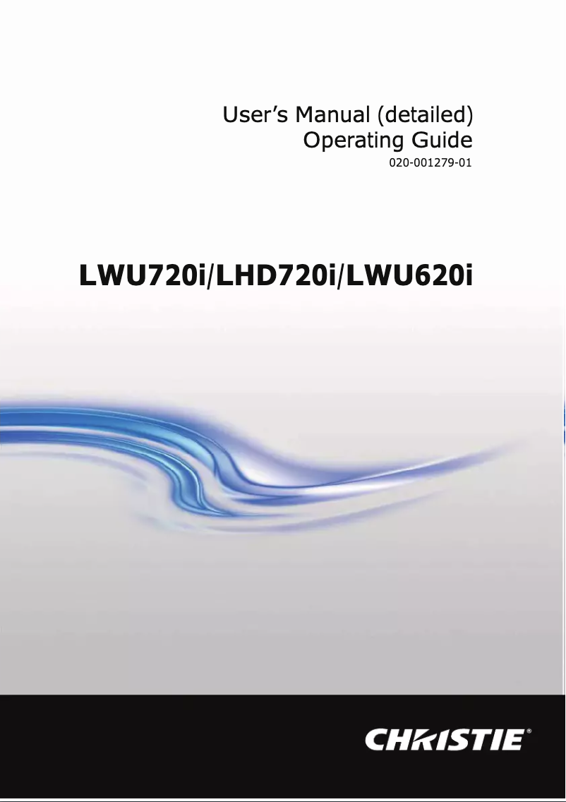 Page n°1 - Manuel utilisateur Christie LHD720i