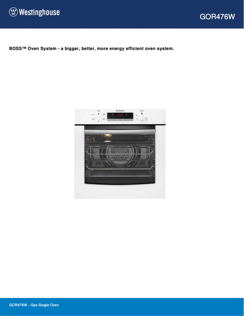 Image de la première page du manuel de l'appareil GOR476W