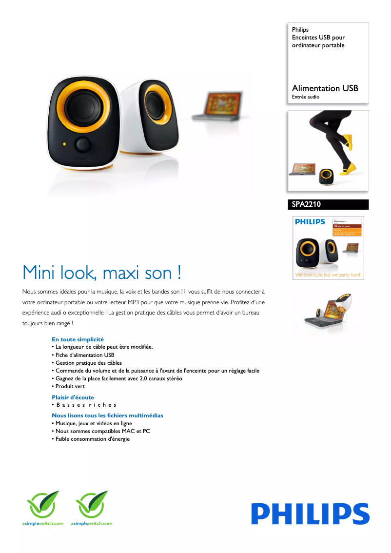 Image de la première page du manuel de l'appareil SPA2210