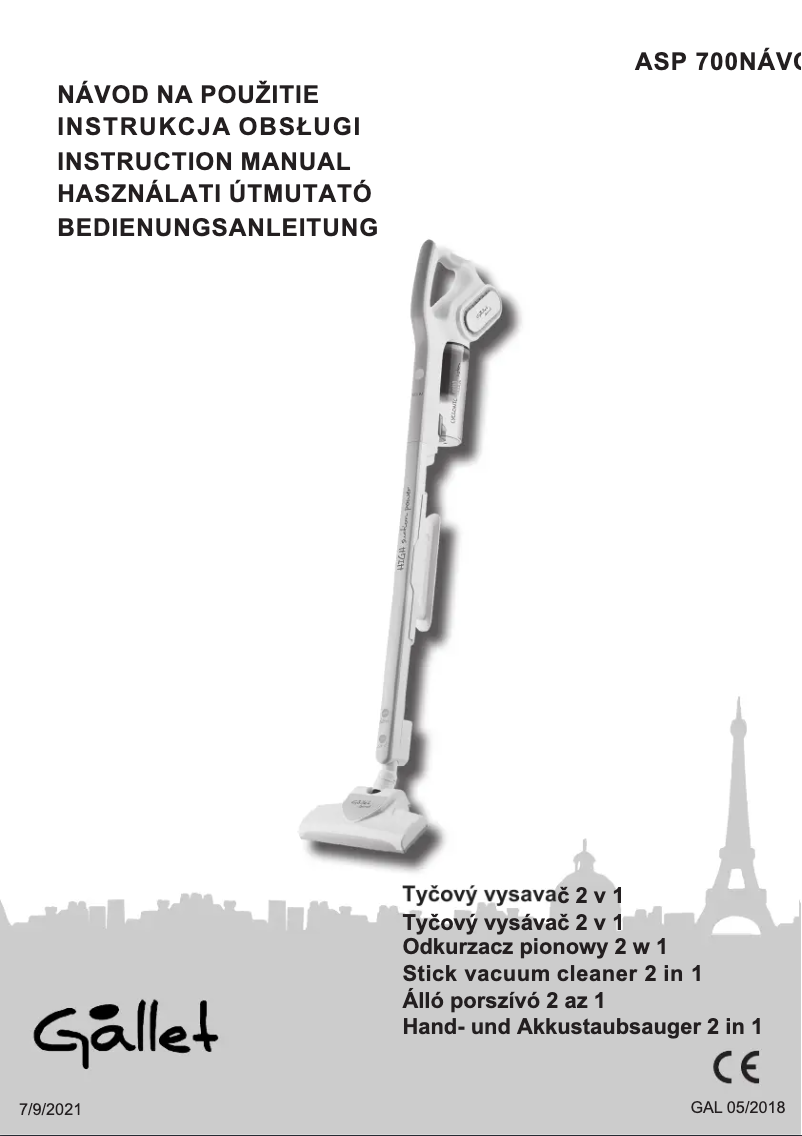 Page n°1 - Manuel utilisateur Gallet ASP 700