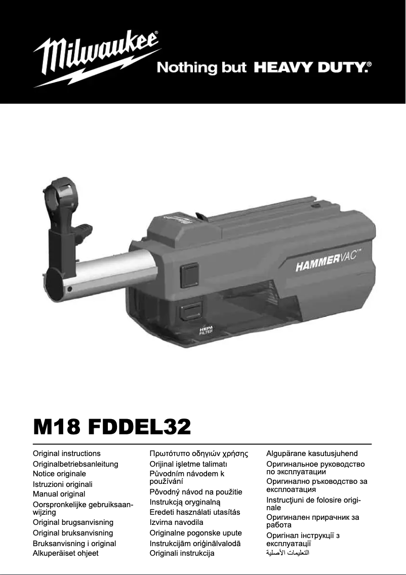 Page n°1 - Manuel utilisateur Milwaukee M18 FDDEL32