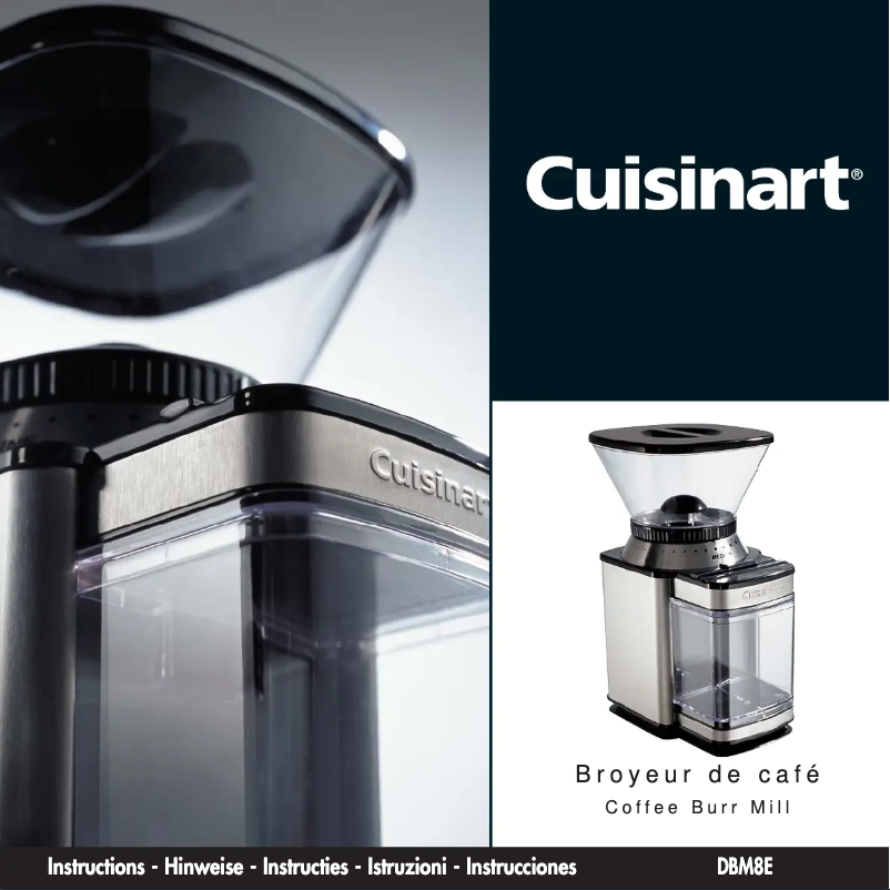 Page 1 de la notice Manuel utilisateur Cuisinart DBM 8 E