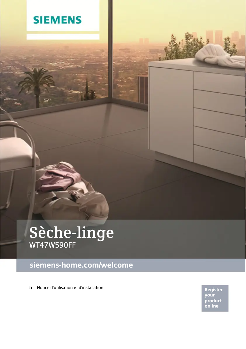 Page n°1 - Manuel utilisateur Siemens WT47W590FF