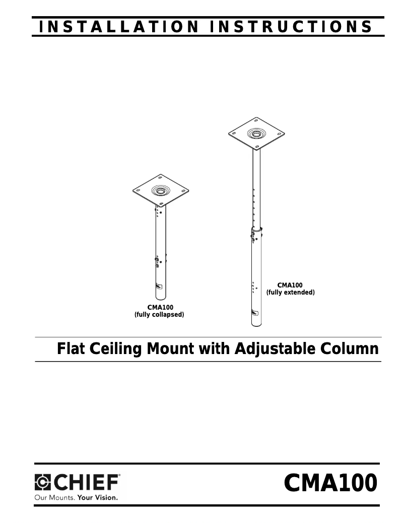 Page n°1 - Manuel utilisateur Chief CMA100
