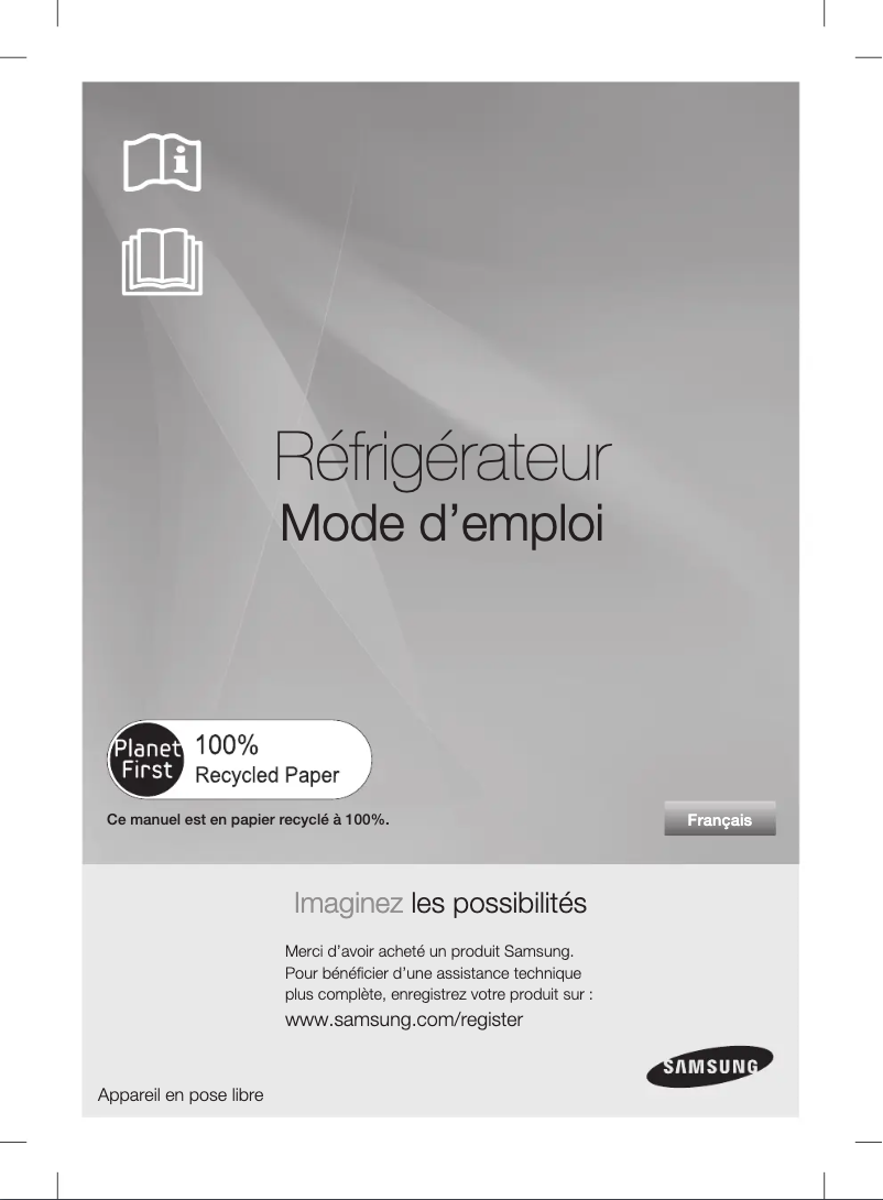 Page 1 de la notice Manuel utilisateur Samsung RS61781