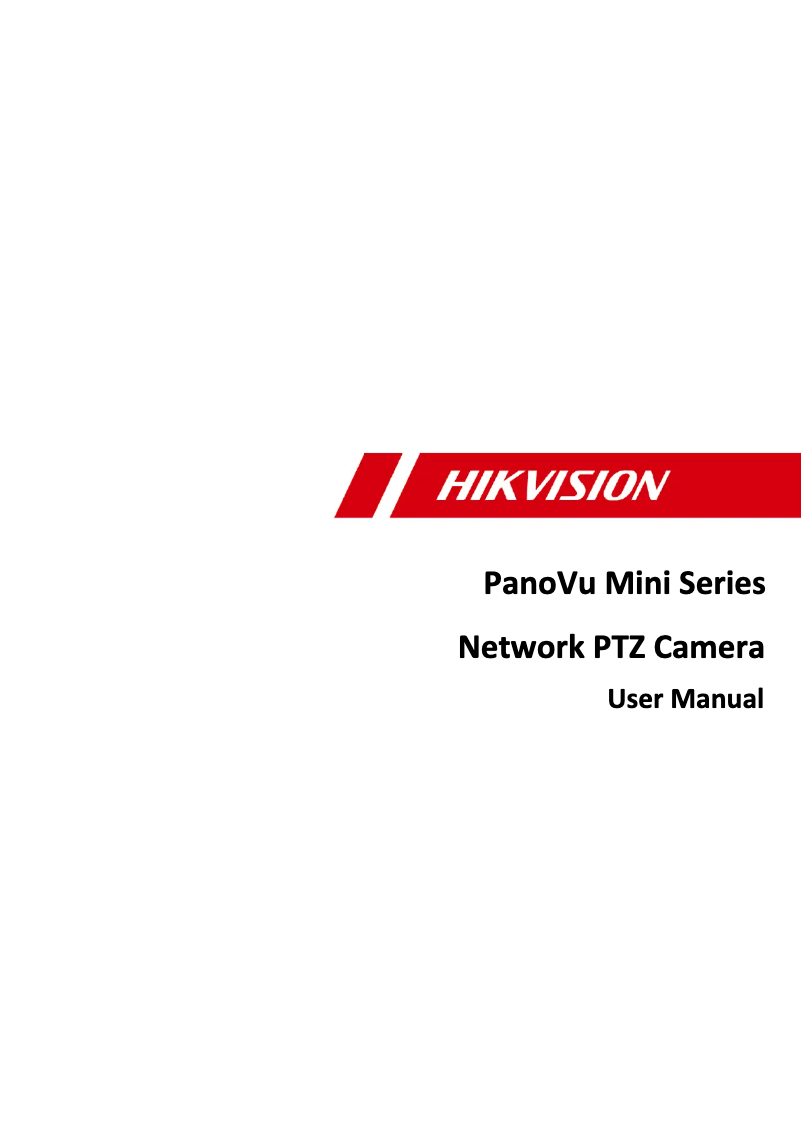 Page 1 de la notice Manuel utilisateur Hikvision DS-2PT5326IZ