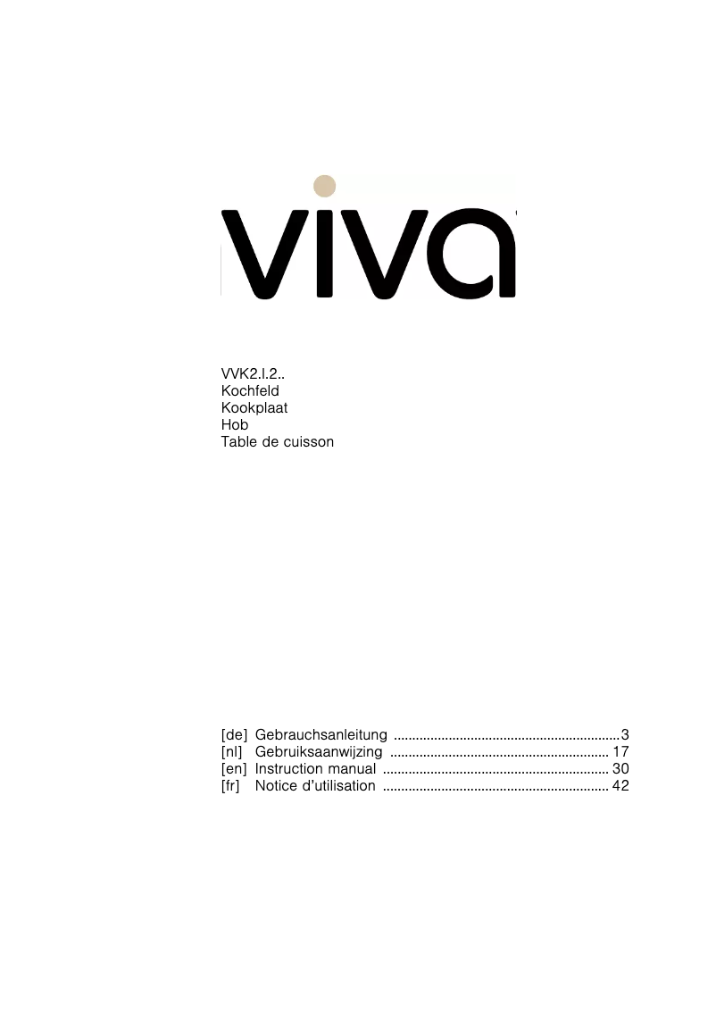 Image de la première page du manuel de l'appareil VVK26I52C0