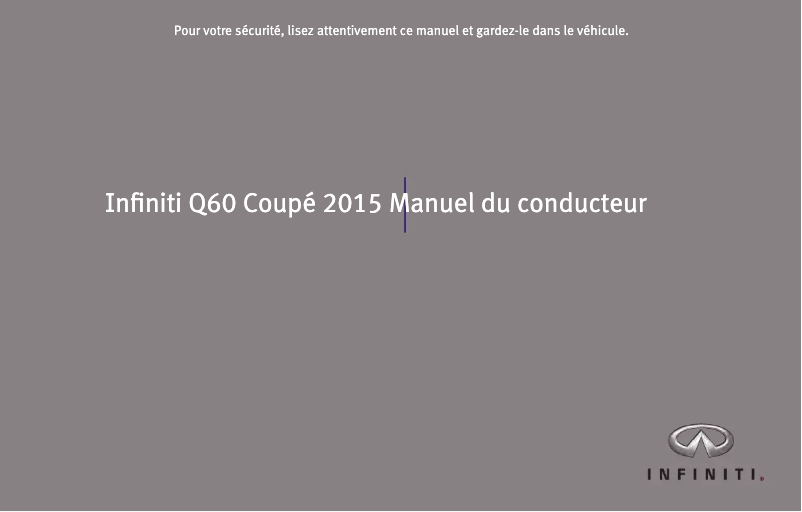 Image de la première page du manuel de l'appareil Q60 Coupe (2015)