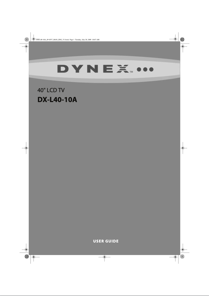 Page 1 de la notice Manuel utilisateur Dynex DX-L40-10A
