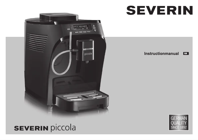 Page n°1 - Manuel utilisateur Severin KV 8055 Piccola Classica