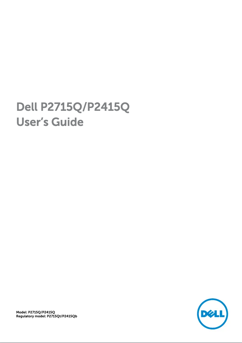 Page n°1 - Manuel utilisateur Dell UltraSharp P2415Q